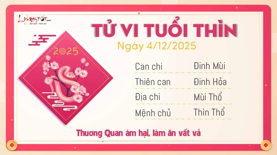 Tu vi hang ngay 4/12/2025 cua Thin