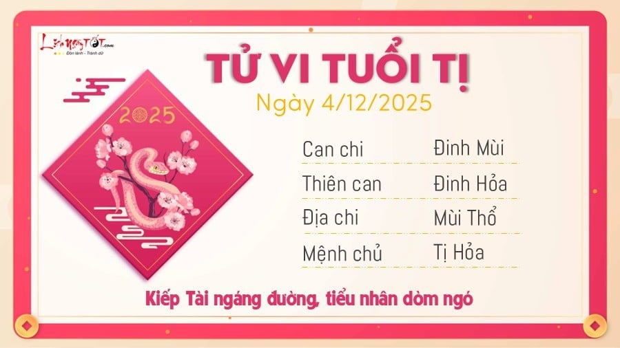 Tu vi hang ngay 4/12/2025 cua Ti