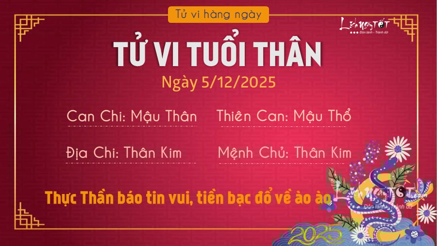 Tu vi hang ngay 05122025 - Than
