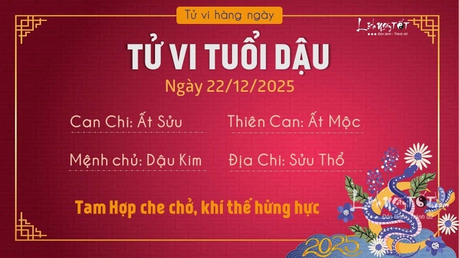 10 Tu vi hang ngay 22-12-2025 - Dau