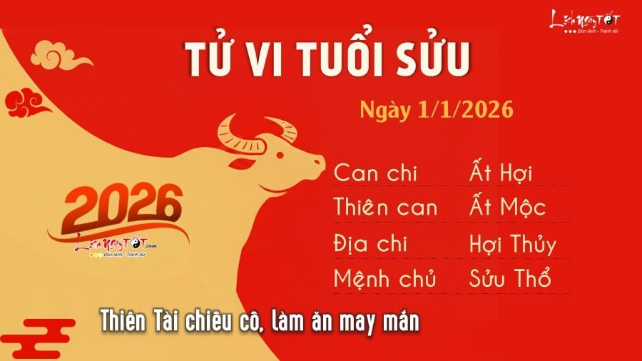 Tu vi hang ngay 1/1/2026 cua Suu