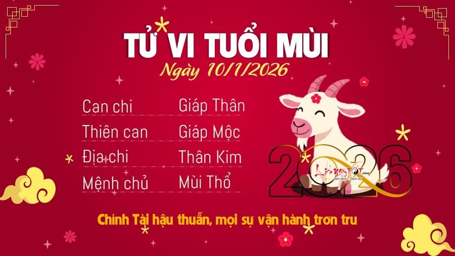 8 Tu vi hang ngay 10-1-2026 - Mui