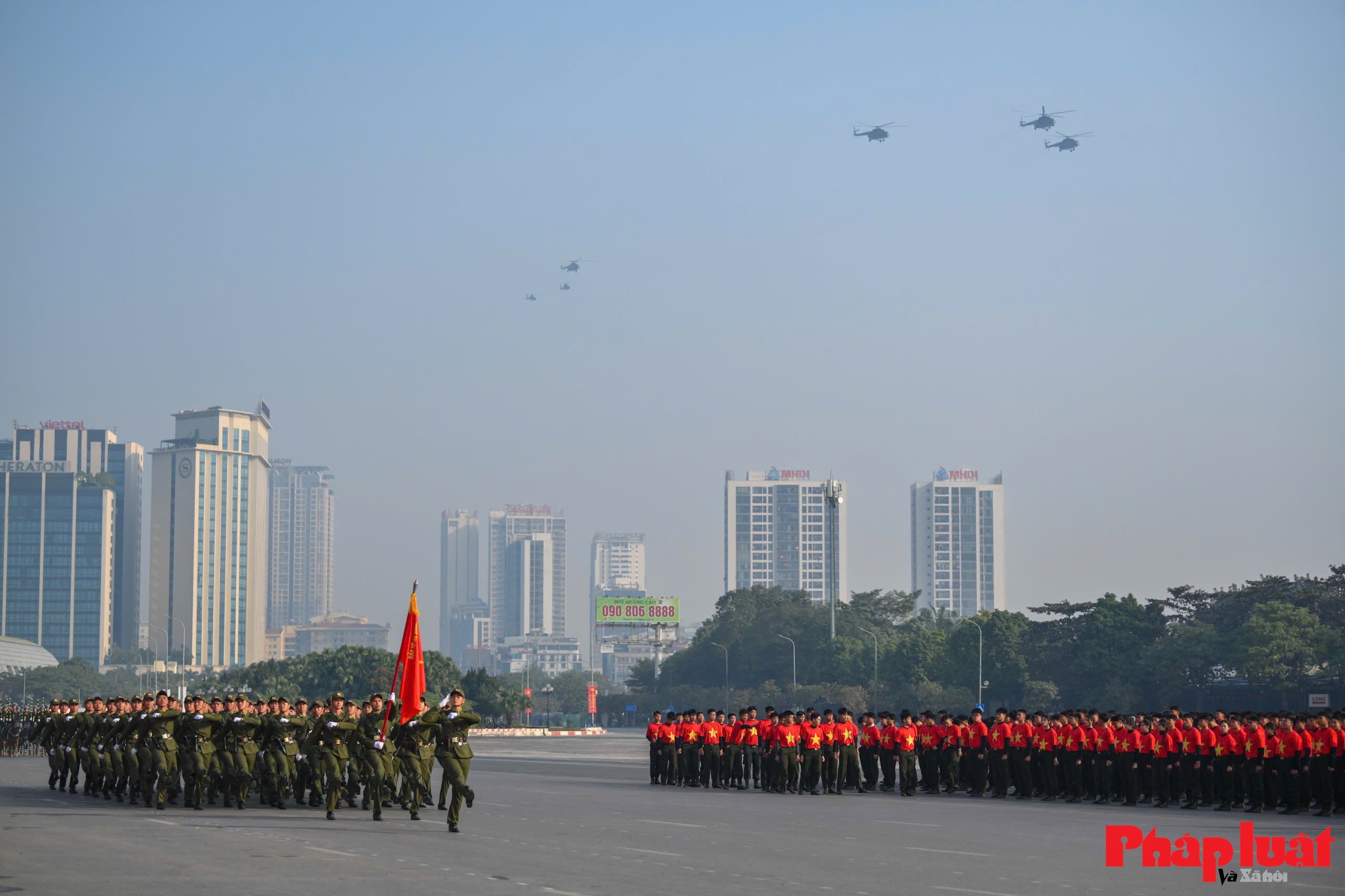 Toàn cảnh lực lượng Công an xuất quân bảo đảm an ninh Đại hội XIV của Đảng