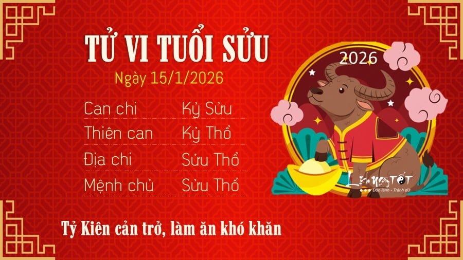 Tu vi hang ngay 15/1/2026 - Suu