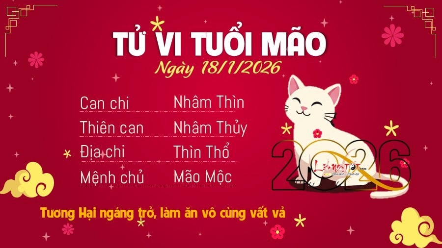 Tu vi hang ngay 18/1/2026 cua Mao