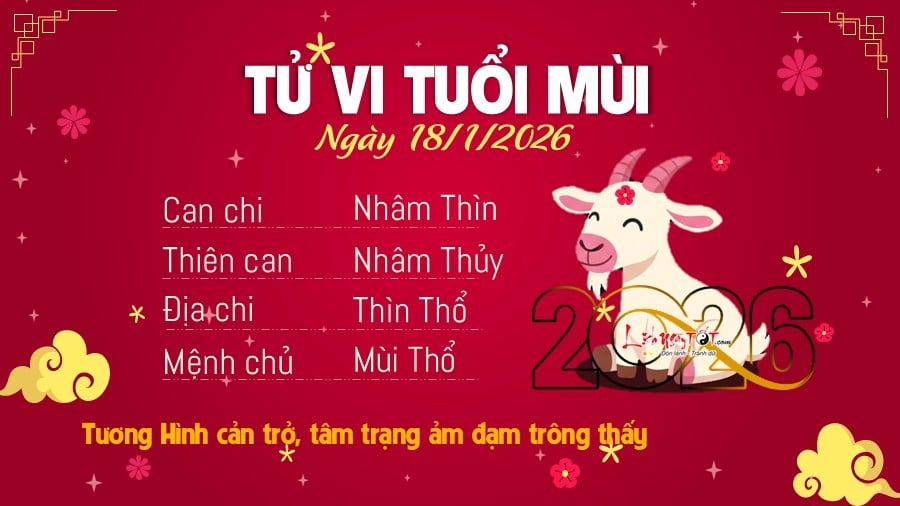 Tu vi hang ngay 18/1/2026 cua Mui