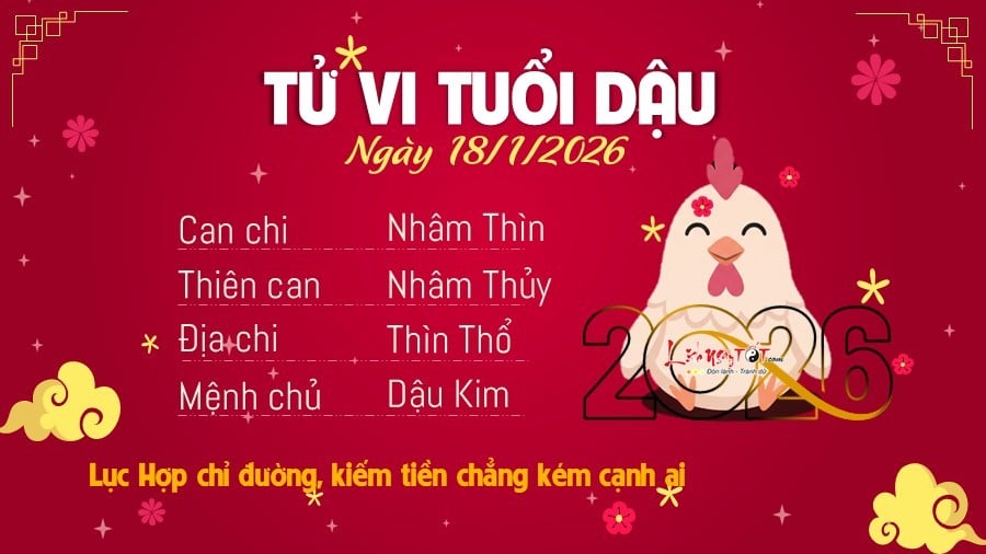 Tu vi hang ngay 18/1/2026 cua Dau