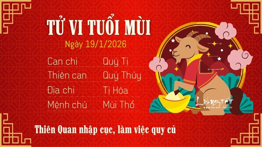 8 Tu vi hang ngay 19-1-2026 - Mui