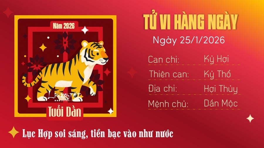 Tu vi hang ngay 25/1/2026 cua Dan