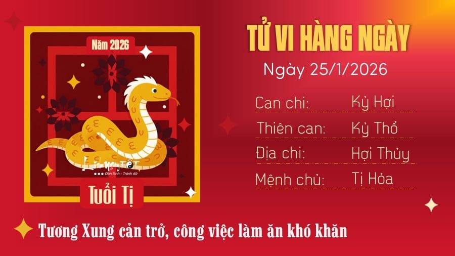 Tu vi hang ngay 25/1/2026 cua Ti