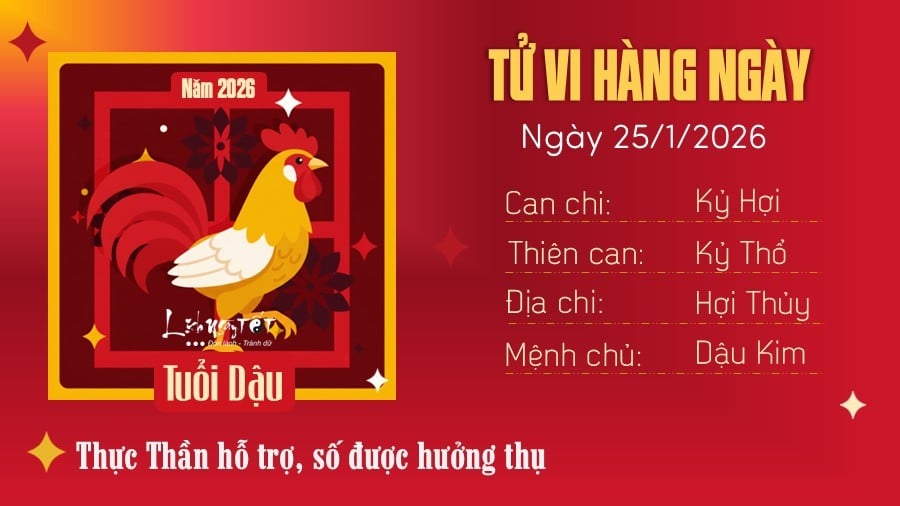 Tu vi hang ngay 25/1/2026 cua Dau