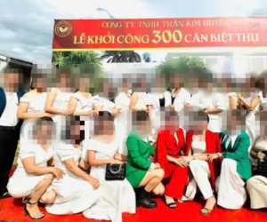 Bức ảnh nữ giám đốc xuất hiện trong lễ khởi công 300 căn biệt thự: Đó là dự án 'tự vẽ'