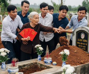 Con cái cãi nhau om sòm trước mặt mẹ ai sẽ phải 'nuôi bà', không ngờ đúng 1 tuần sau bà dẫn 5 đứa con trai đến nghĩa địa cầm theo 4 quyển sổ đỏ