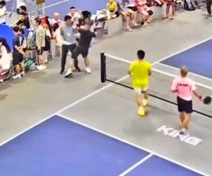 VIDEO: VĐV pickleball dùng vợt đánh thẳng vào đầu trọng tài