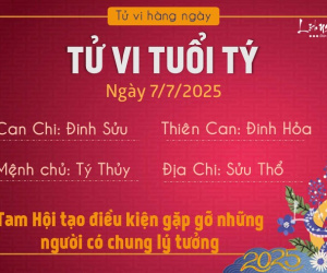 Tử vi 12 con giáp hôm nay - thứ 2 ngày 7/7/2025: Mão được khen thưởng, Mùi trở ngại tình cảm