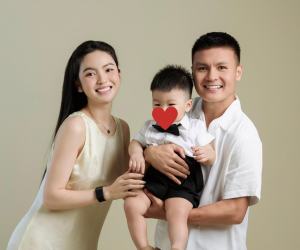 Quang Hải - Chu Thanh Huyền tung ảnh nét căng như poster phim, mừng sinh nhật đầu tiên của cậu quý tử Lido